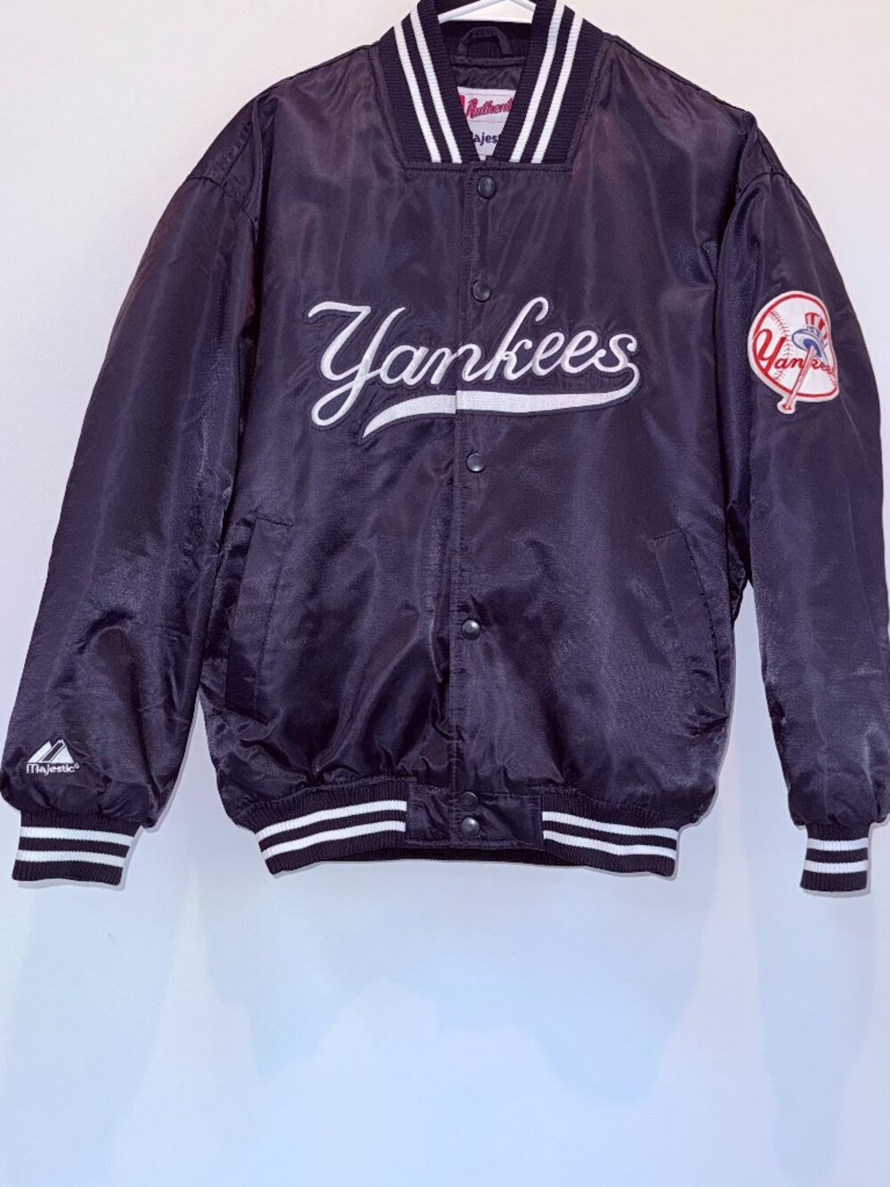 New York Yankee Vintage Bomber Jacket Boys Size L